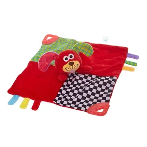 Cute Baby Pacifying Towel Infant Soft Blanket with PP Cotton Filling Appeasing Towel Plush Comforting Toy