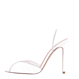 Diamond Crystal Wedding Fancy Shoes Peep Toe Mesh Sandals
