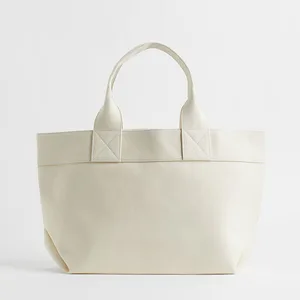 Ladies Custom Sublimation Reusable Plain White Cotton Shoulder Shopper Handbags Natural Canvas Tote Shopping Bag