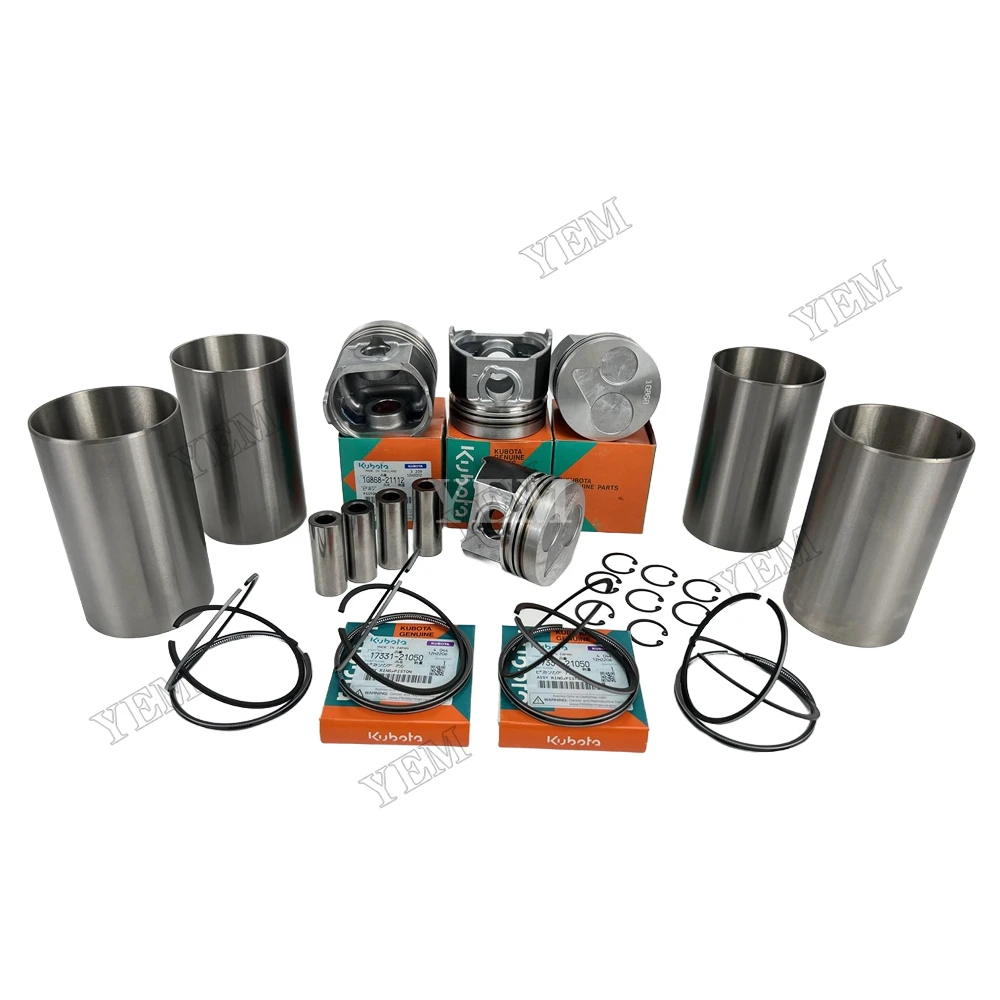 WG1605 WG1903 WG2503 WG3800 WG752 WG972 Repair Kit Cylinder Liner With Piston Ring for Kubota Mowers Engine.