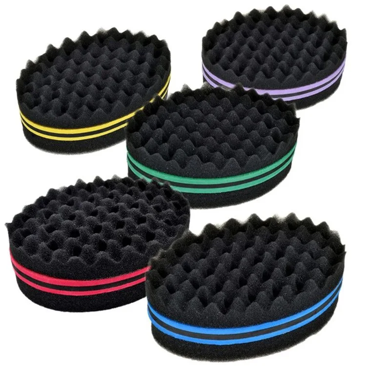 Magic Double Sides Twists Curling Multi Hole Curly Hair Sponge for Barbershop and Beauty Salon