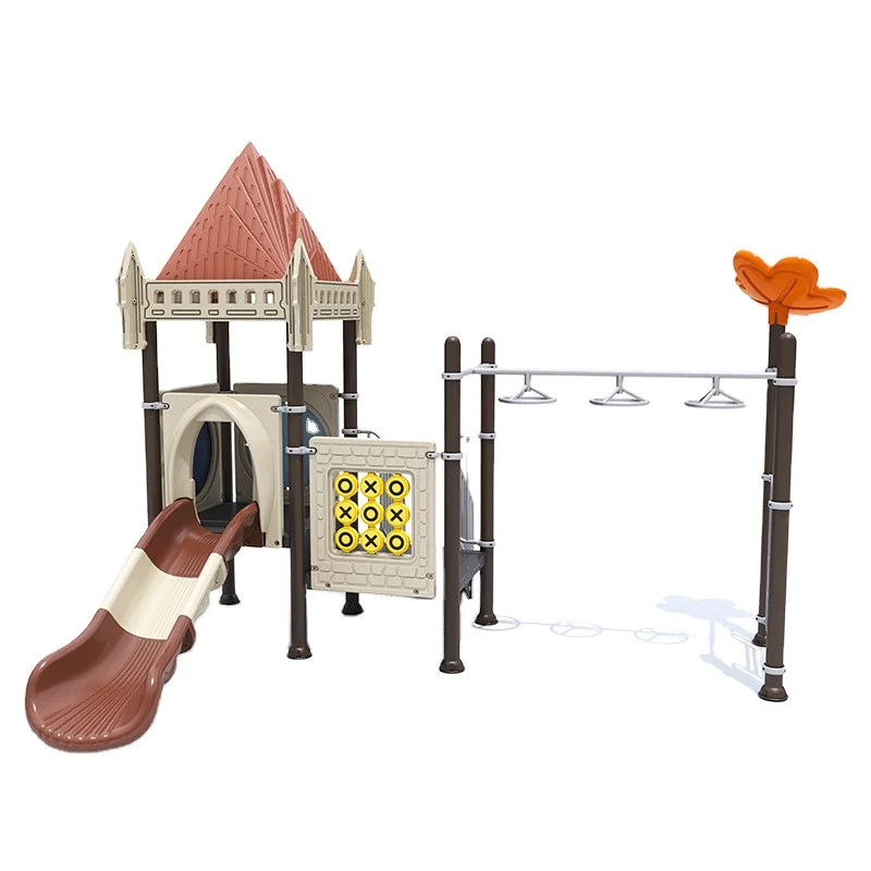 Feelkids ALITA-NC24010 2-in-1 High-Capacity Plastic Slide Heavy-Duty Galvanized Steel Kids Outdoor Amusement Equipment