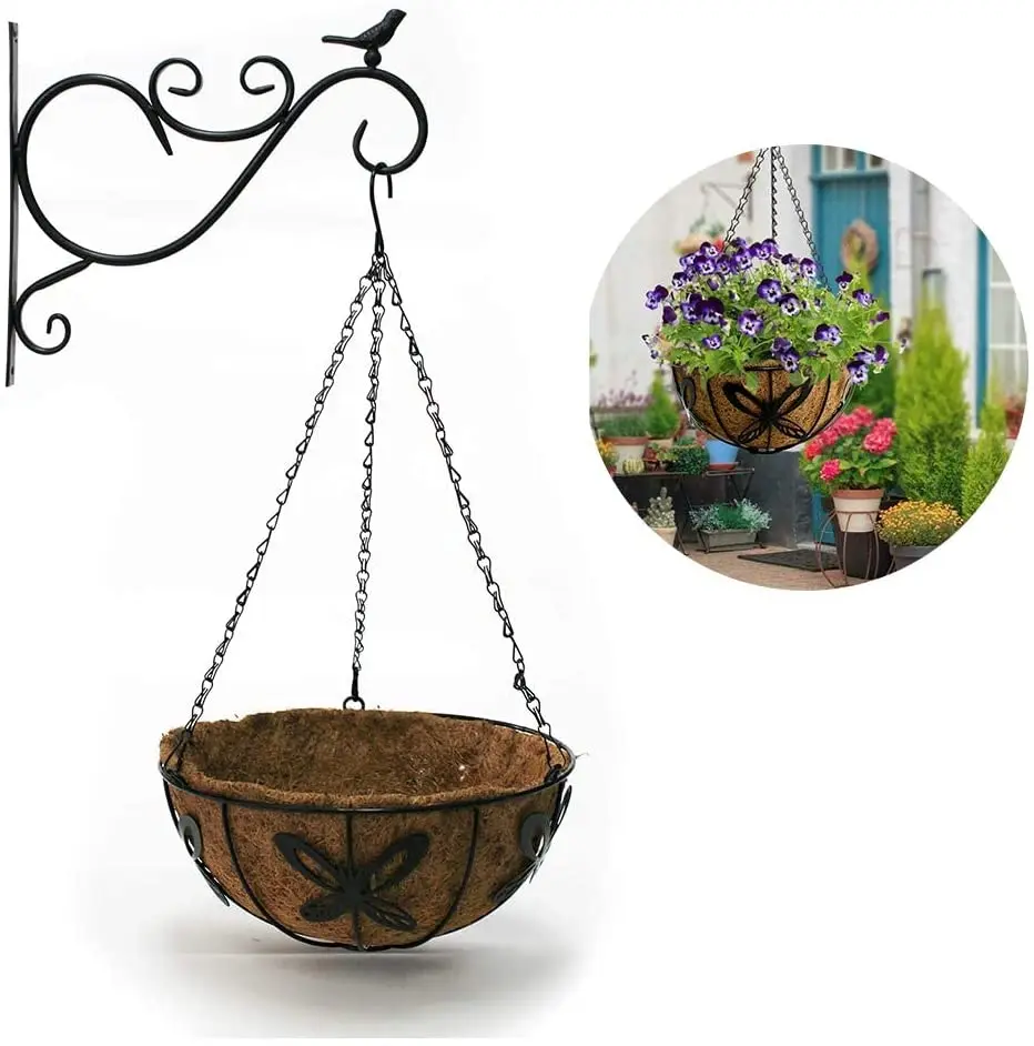 Indoor&outdoor Metal Hanging Flower Pot Bracket Hanging Plant Bracket