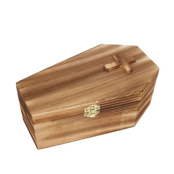 Mini Sample Caskets Small Wood Coffins Shape Box Fillable Mini Casket For Parties Goth ...