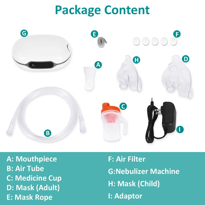 LCD Nebulizer Machine Portable DC Nebulizer With Time Control