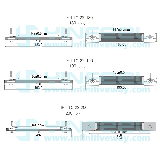 Марганцевая сталь армированный эластичный пластиковой ручкой модель IF-TTC-22-150 ~ 200