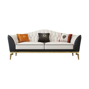 Best foshan furniture modern design large modern leather sectional sofa