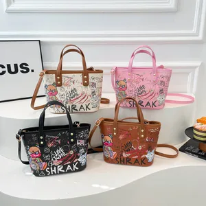 2026 Spring/Summer New Graffiti Printed Cute Women's Shoulder Bag Fashion Versatile Crossbody Bag