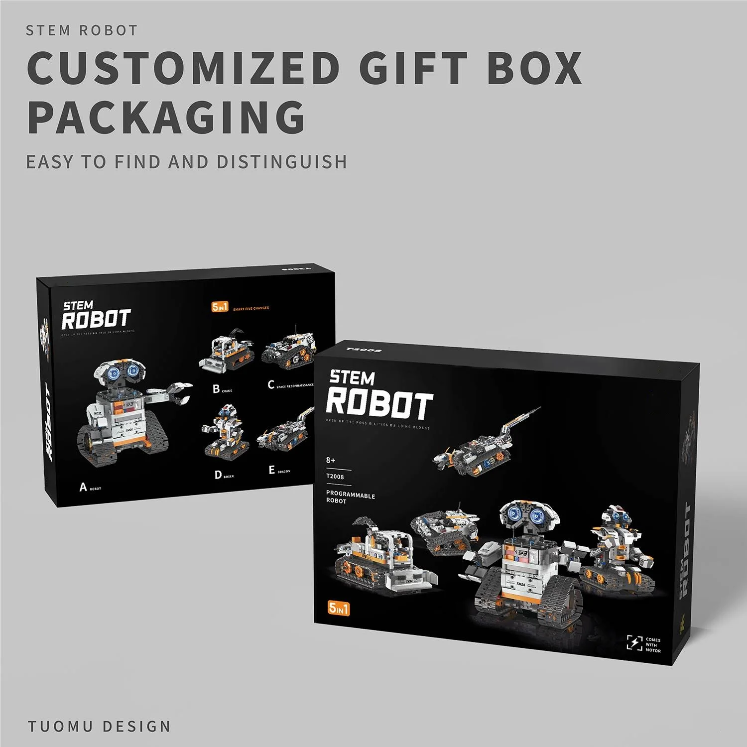 5 in 1 Programmed Robot Toy Building Blocks Remote Control Car Diy Small Particle Model Building Blocks
