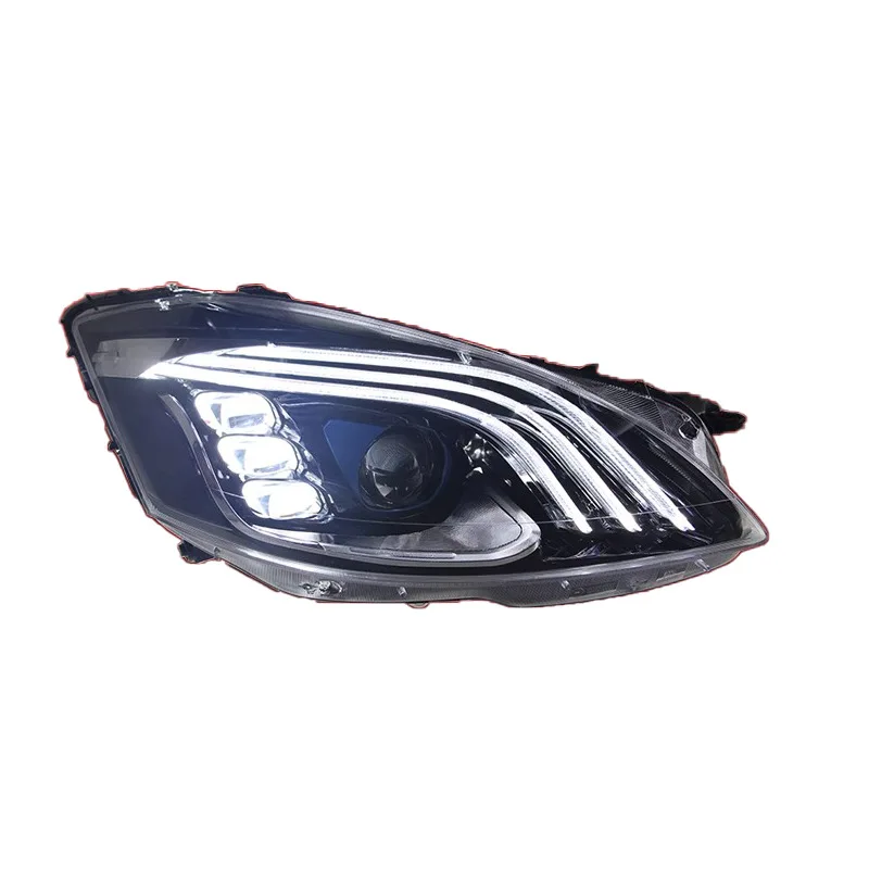 2006-2012  S-Class W221 Front Daytime Turn Signal Lamp Assembly Modified Three Bars LED Lens 12V New Condition Bulb
