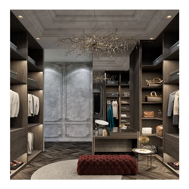 Modern Bedroom Walk-in Wardrobe Furniture for Home and Hospital Use