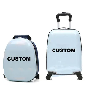 Luggage Kids Popular 16" Suitcase Set Trolley Luggage with 12" Kid Travelling Backpack Cartoon Design Bags Luggage Sets