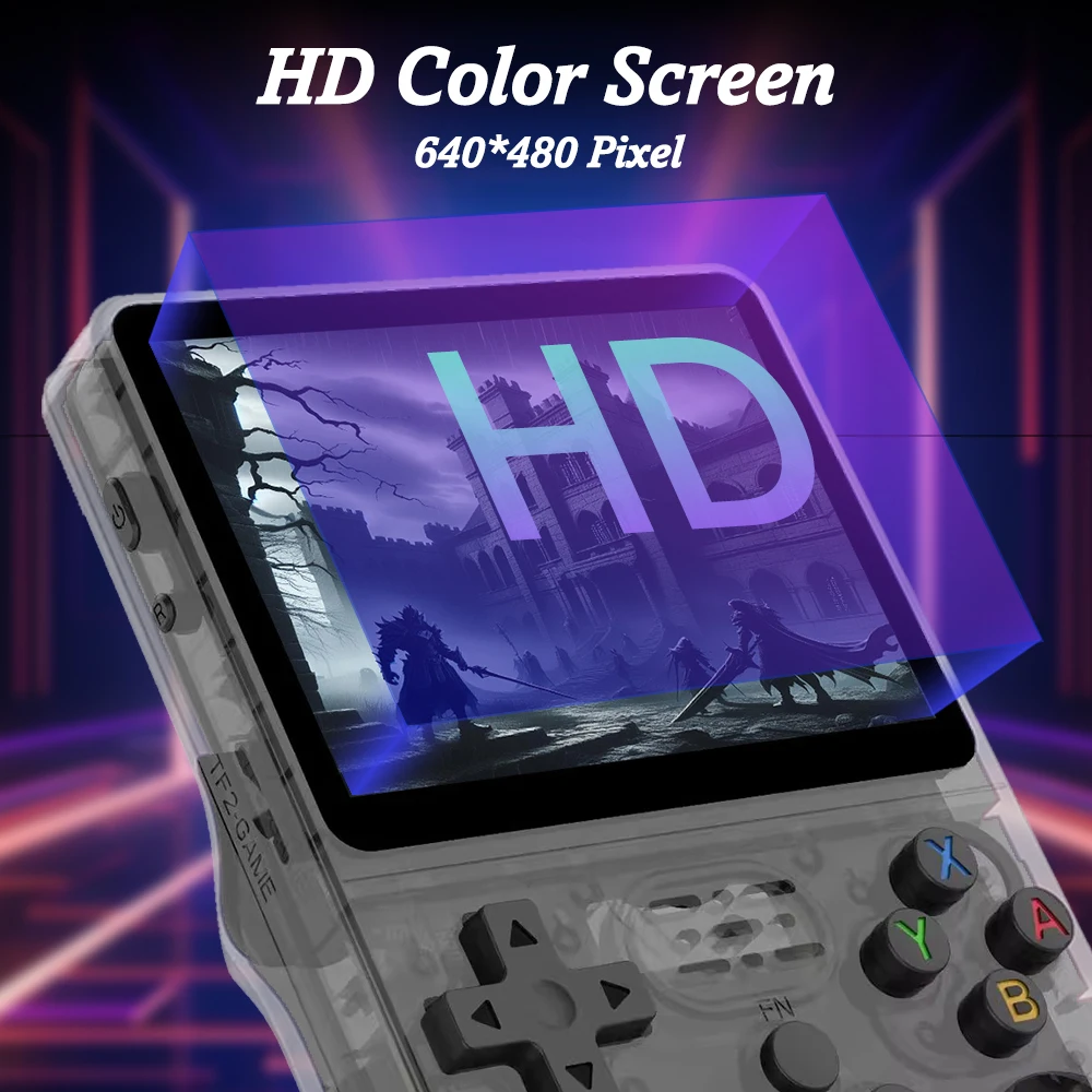 R36S Console Portatile Linux - 3.5'' IPS 640x480 - 15000+ Giochi Retro - 64GB Wi-Fi Nuova