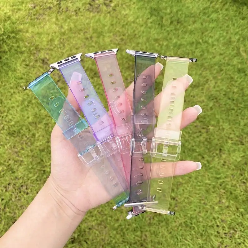 product wholesale custom new design smart sports silicone watch bands mens womens 40 41 42 43 44 45mm compatibility for apple watches-7
