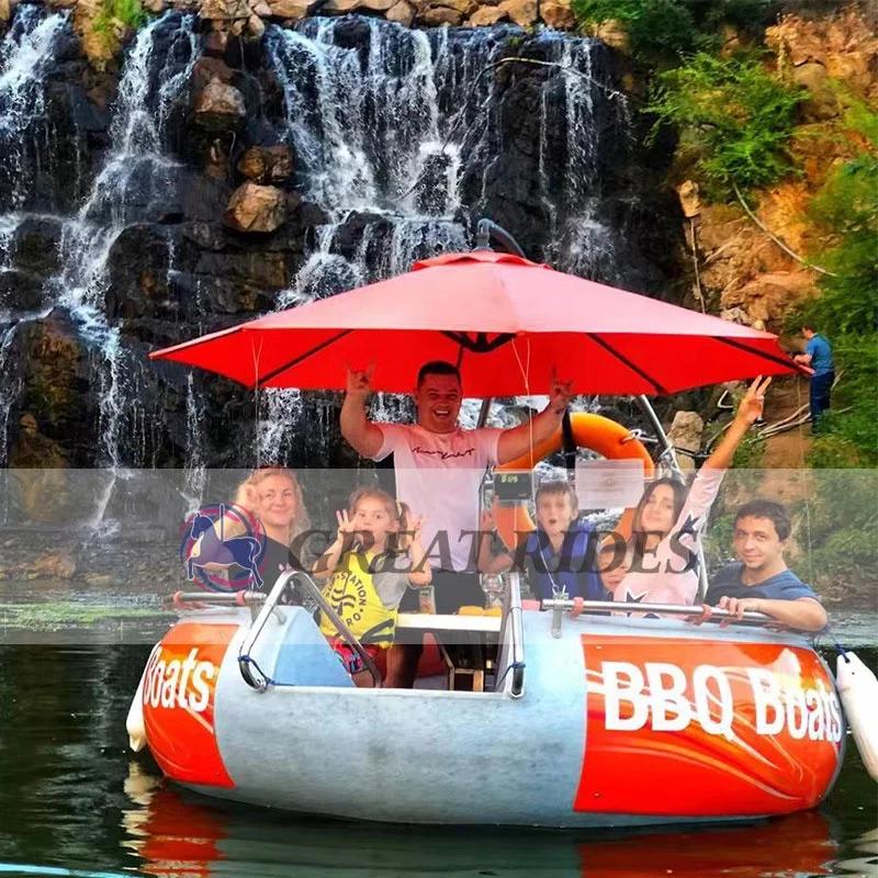 New Design High Quality Floating Barbecue Party Electric Grill Leisure BBQ 2.5m Donut Boat