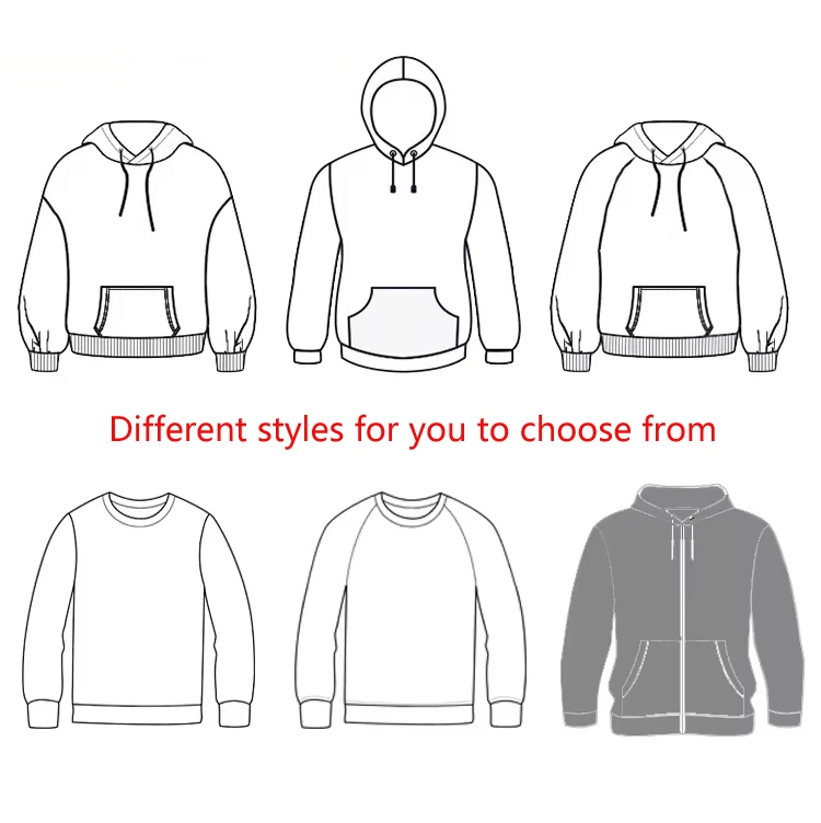 Custom Embroidered Screen Puff Printing Plain Sweatshirts Sublimated Blank Custom Logo men's hoodies