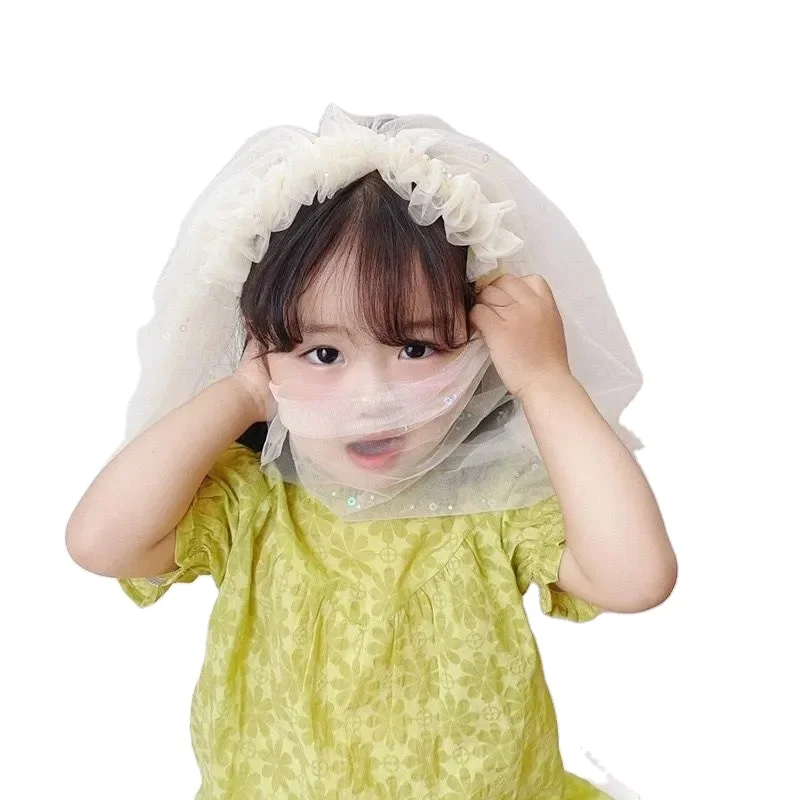 Повязка на голову вуаль Декор головной убор оптовая продажа детская Студия фотография Реквизит
