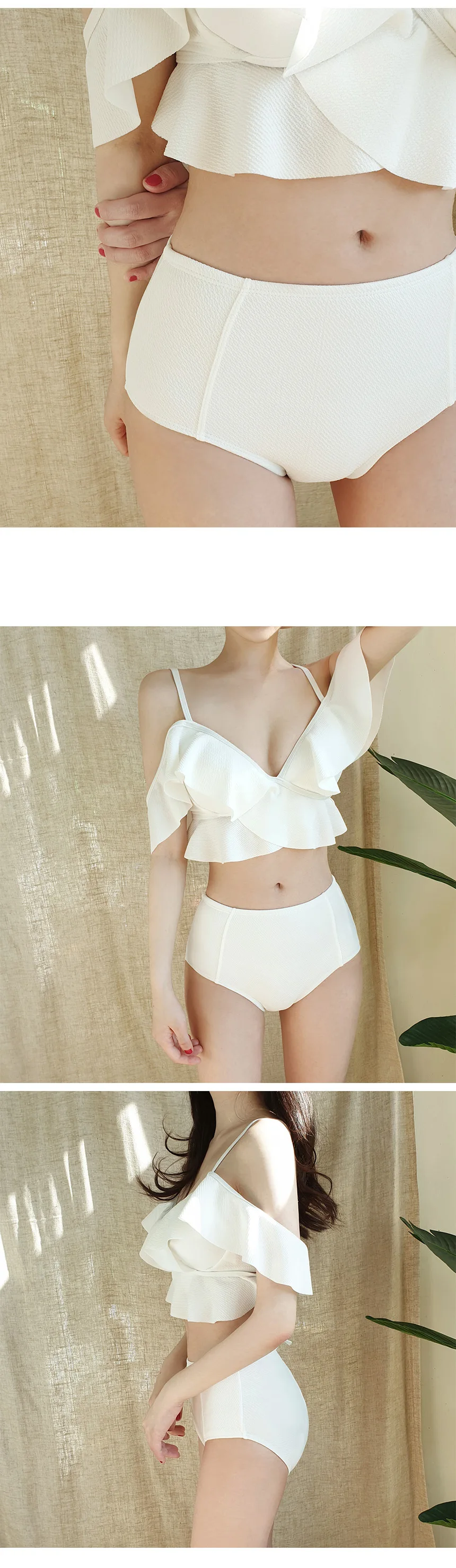 2023 High Waist  New Solid Color Bikini Women Swimsuit
