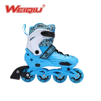 Wholesale adjustable children's four wheel straight skating shoes