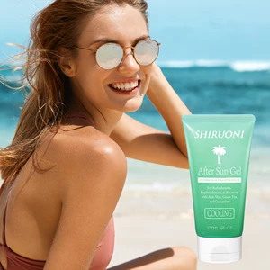 OEM ODM Natural Organic Post-Sun Aloe Vera Gel Face Body Cooling Repairing Moisturizing Soothing After Sun Skincare