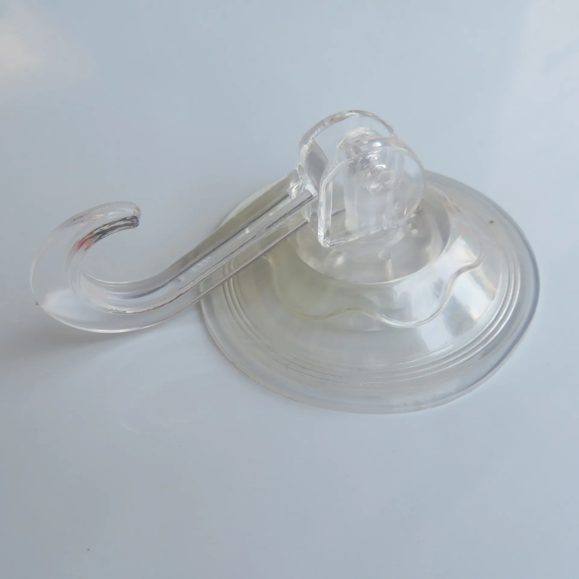 Transparent vacuum suction cup hook Perforation-free bathroom PC Bathroom kitchen wall Strong suction cup hook supplier