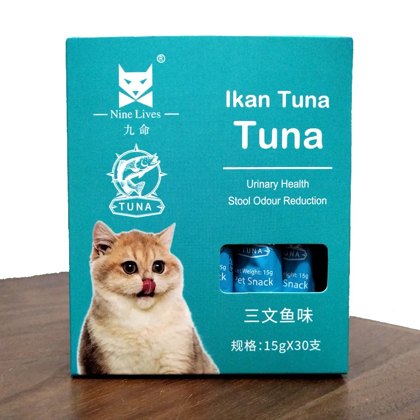 Custom Oem Label Cat Treats Snacks Pouch Food Wet Stick Bulk Cat Food