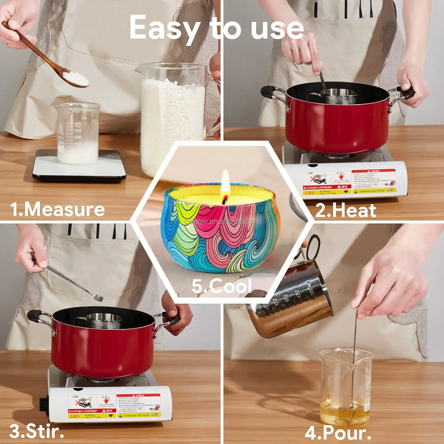 Wholesale Organic Soy Wax C3 100 Pure Natural Materials Smokeless Soy