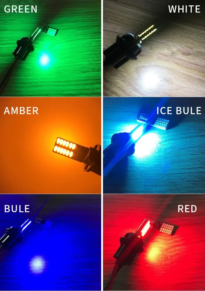T10 501 W5W NUMBER PLATE WHITE LED CAN BUS 6
