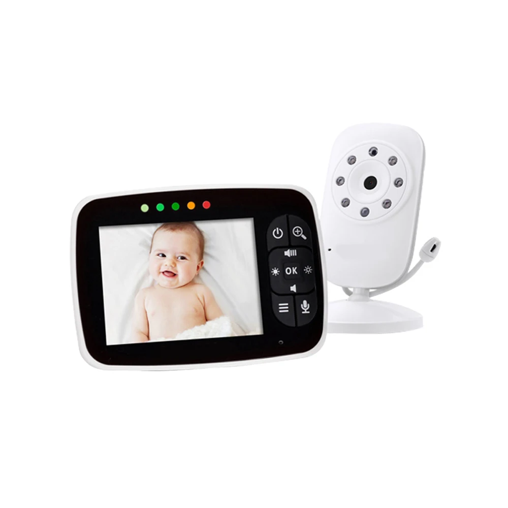 Cámara De Video INTERCOMUNICADOR Bebé Monitor Pantalla LCD 3.5in Con Sensor De Temperatura 