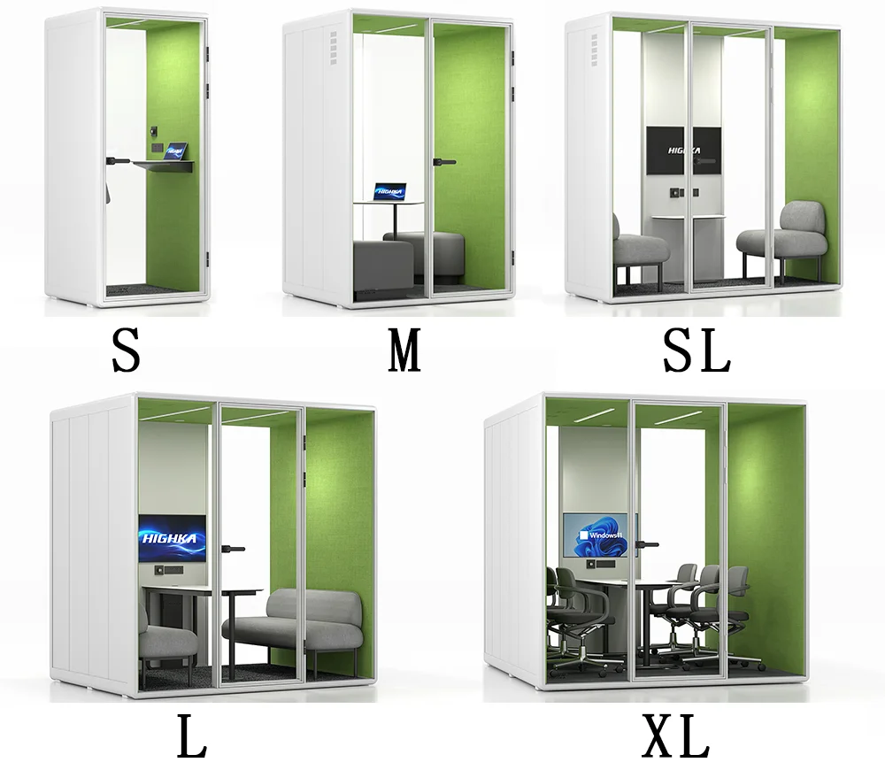 Slient Booth 4 person office silent booth acoustic soundproof private silent booth ...