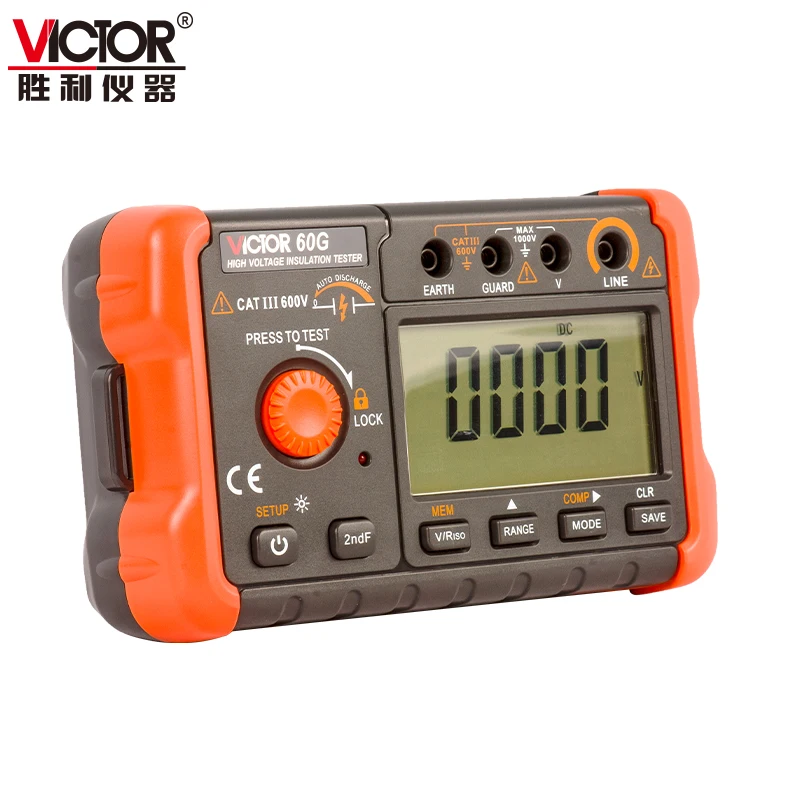 VICTOR 60G Intelligent Micro Digital Insulation Resistance Tester 6kV Overload Protection AC 1000V 2500V Insulation Tester