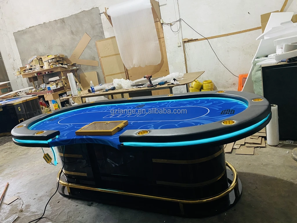 New Design Rfid Poker Table Golden Custom Occasion Table De Poker