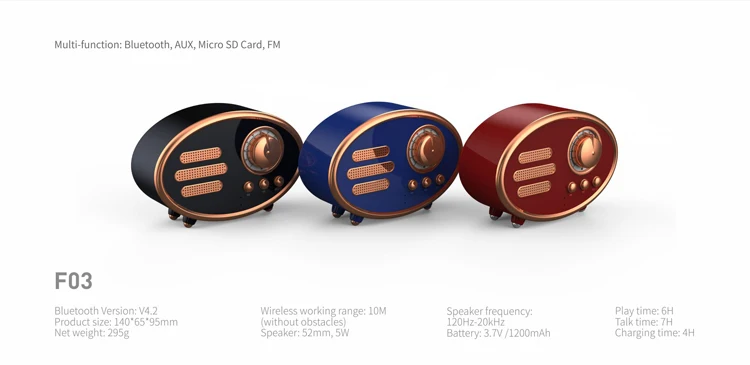 F03 Havit High Quality Strong Power Lautsprecher Mobile Phone Single Sound Loud Wireless Bt Retro Speaker - ANKUX.COM
