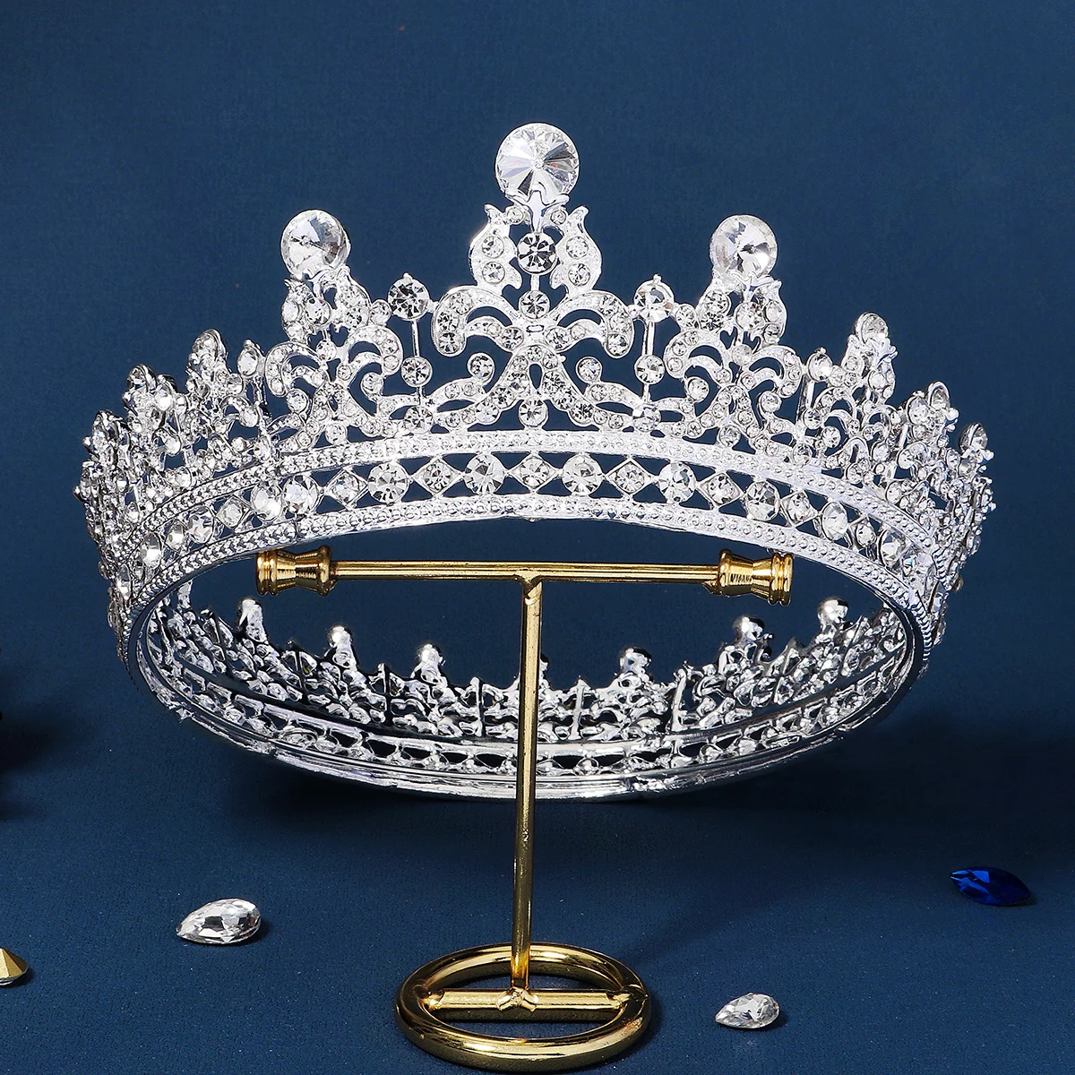 Luxury Rheinstone Royal Princess tiara Dazzling Marquis Cut Royal Princess Mini Crystal Rhinestone  main image 3