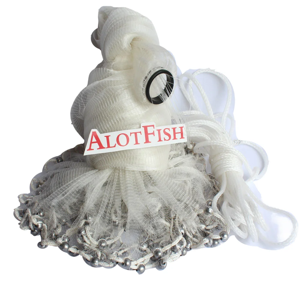Wilson Cast Net Drawstring Commercial Professional Cast Net Heavy Duty Double Drawstring Nylon ...