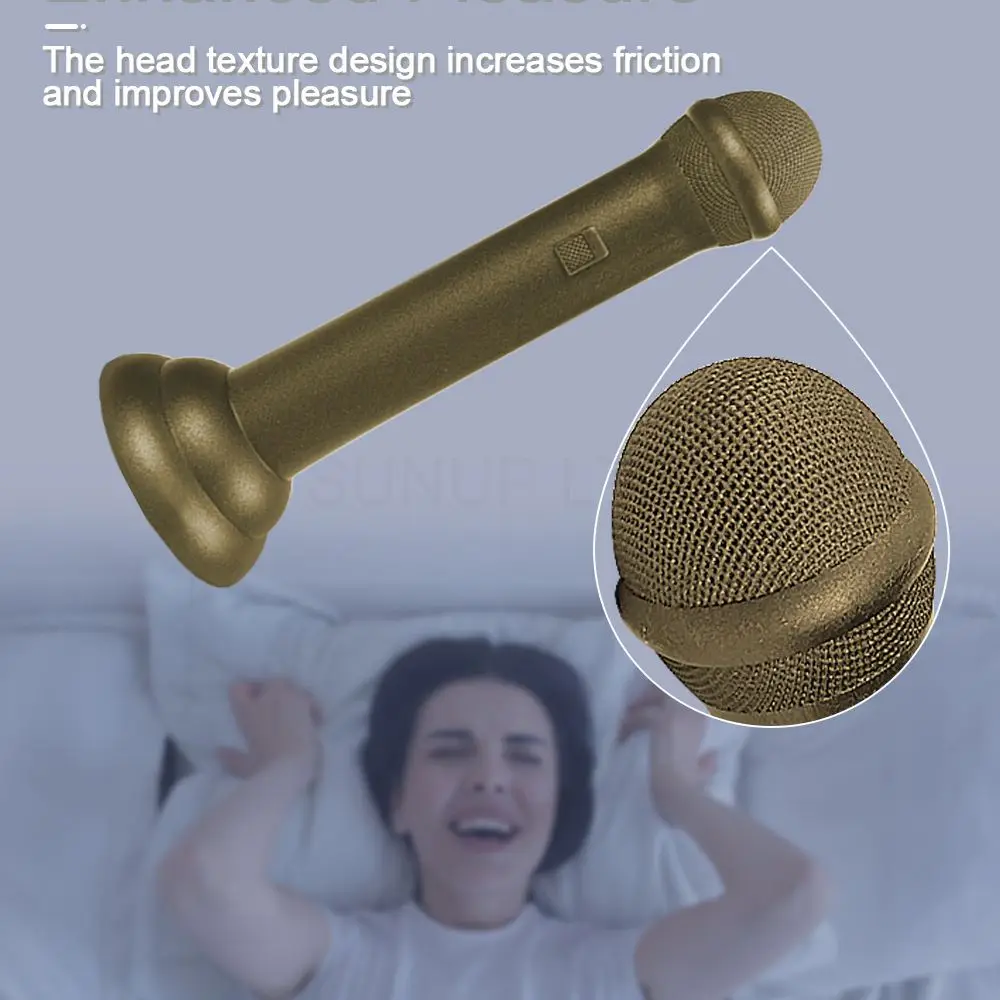 Free Custom Box - Realistic Microphone Shape Masturbator Dildo for Women, Flexible Clitoral and G-Spot Stimulation Sex Toy