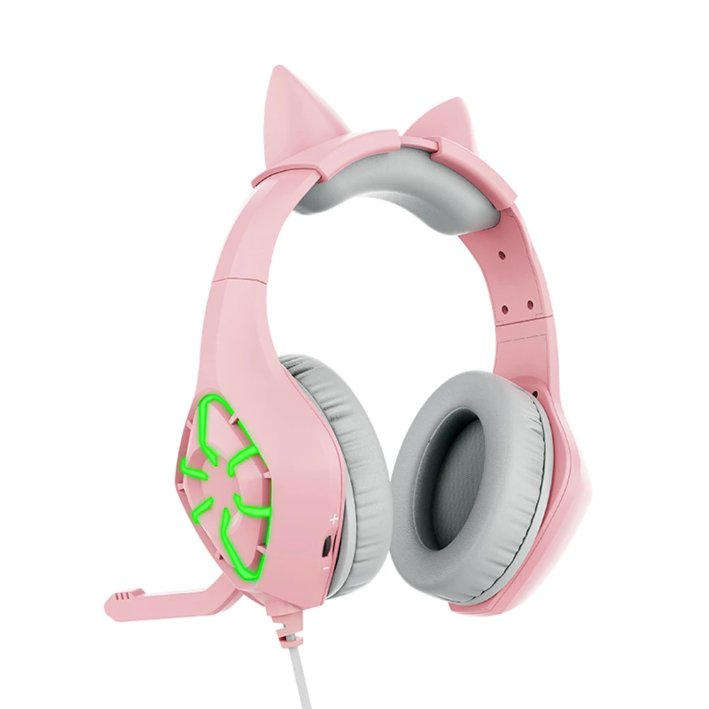 RGB Volume Button Surround Sound Gamer Headset Game Earphones With Mic Cat Ear G102 Gaming Headphones for PS4 Old Xbox One PC