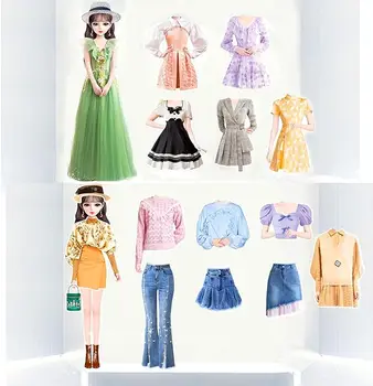 Children's Princess Magnetic Dress Up Baby new design Fashion models magnetic dress-ups toys wholesale educational toy for kids