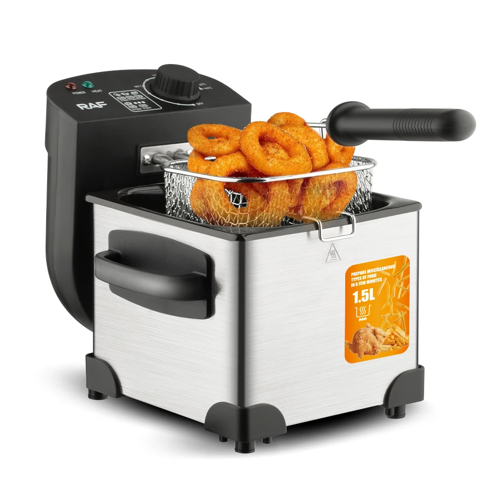 RAF Multifunctional Mini Electric Fryer | Compact Deep Fryer with