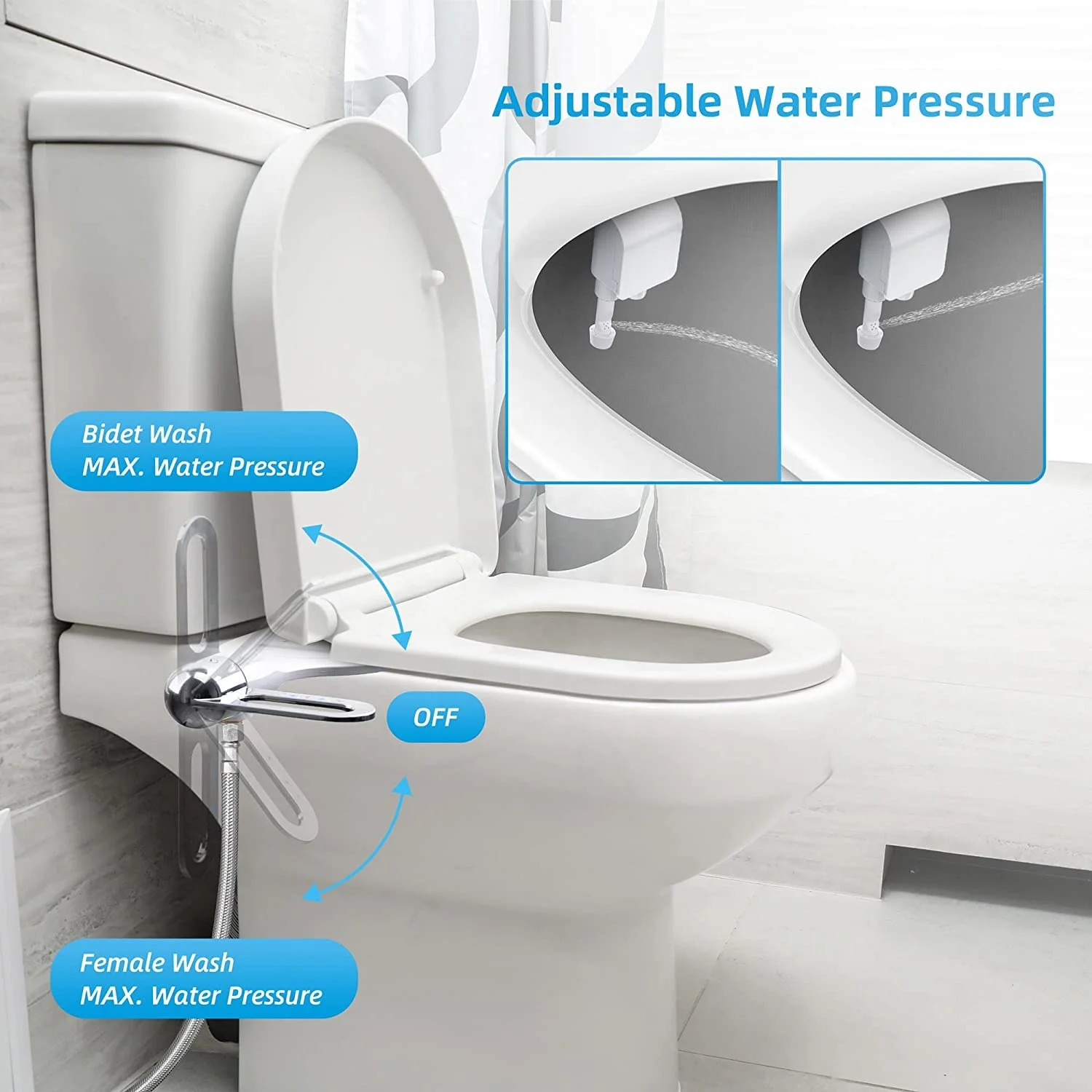 Ciays Toilettenbidet Nicht Elektrisch Bidet Toilettenaufsatz Einstellbare Druckregelung