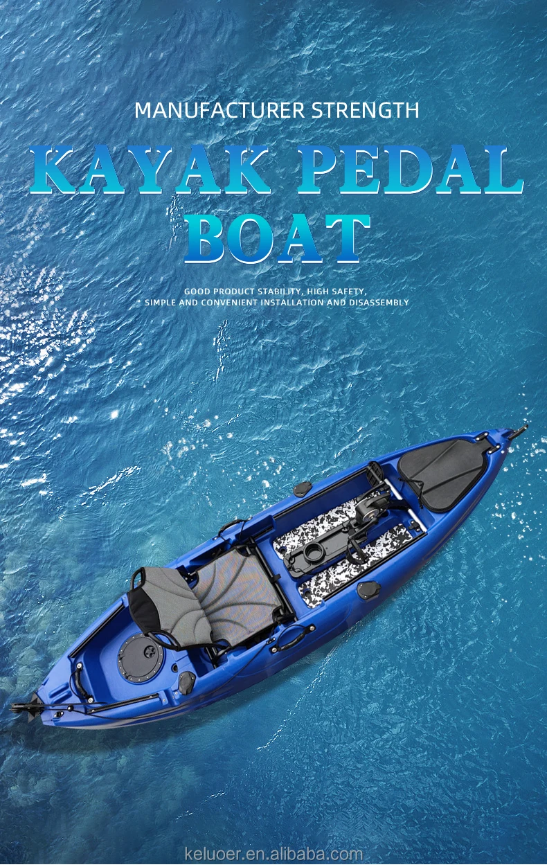 10ft Fishing Pedal Kayak with Drive Rudder System for Lakes & Rivers ...