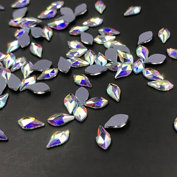 C&Y Supplier Tree Leaf Mermaid Shape Diamond Abnormity Loose Crystal With Glue Back Rhinestone