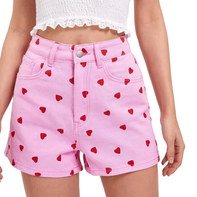 Hot Selling Pink Color Jeans Shorts 