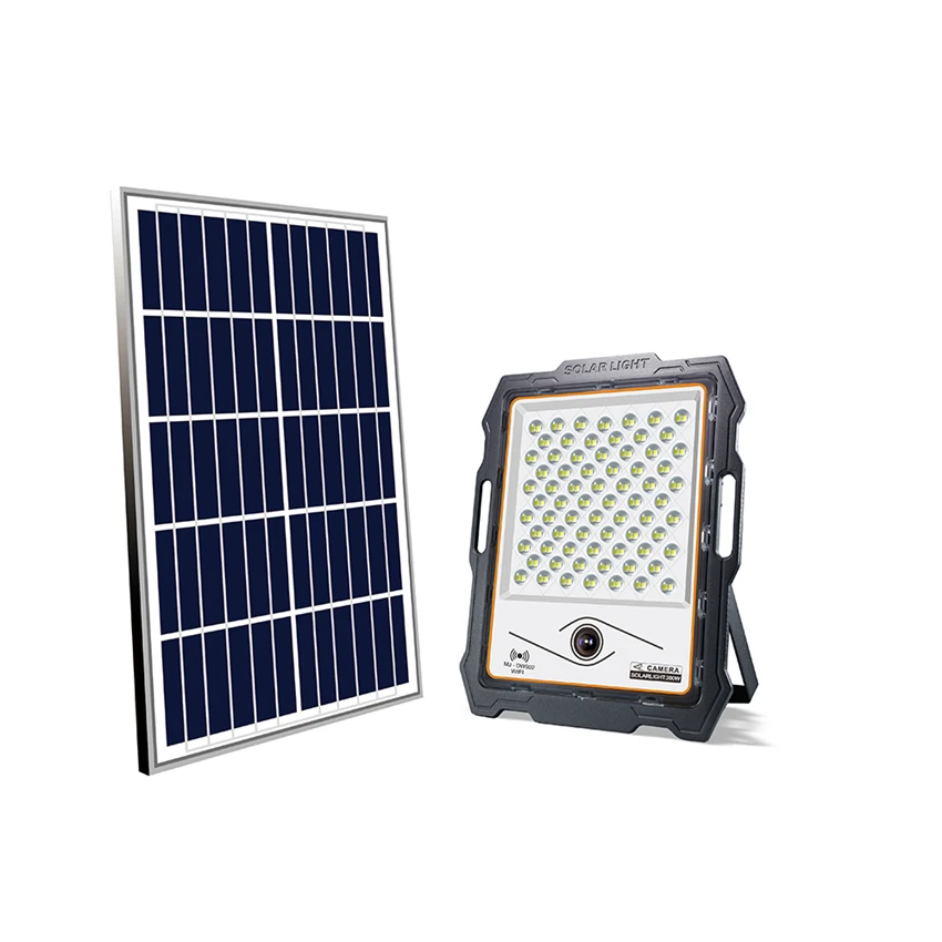 Ce,Rosh Ip66 WIFI Control Solar Flood Light CCTV Camera For Garden, Parks