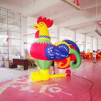 Giant Inflatable Cock Inflatable Chicken Swan Yellow Duck Animal Cartoon Model For Advertising Decoration