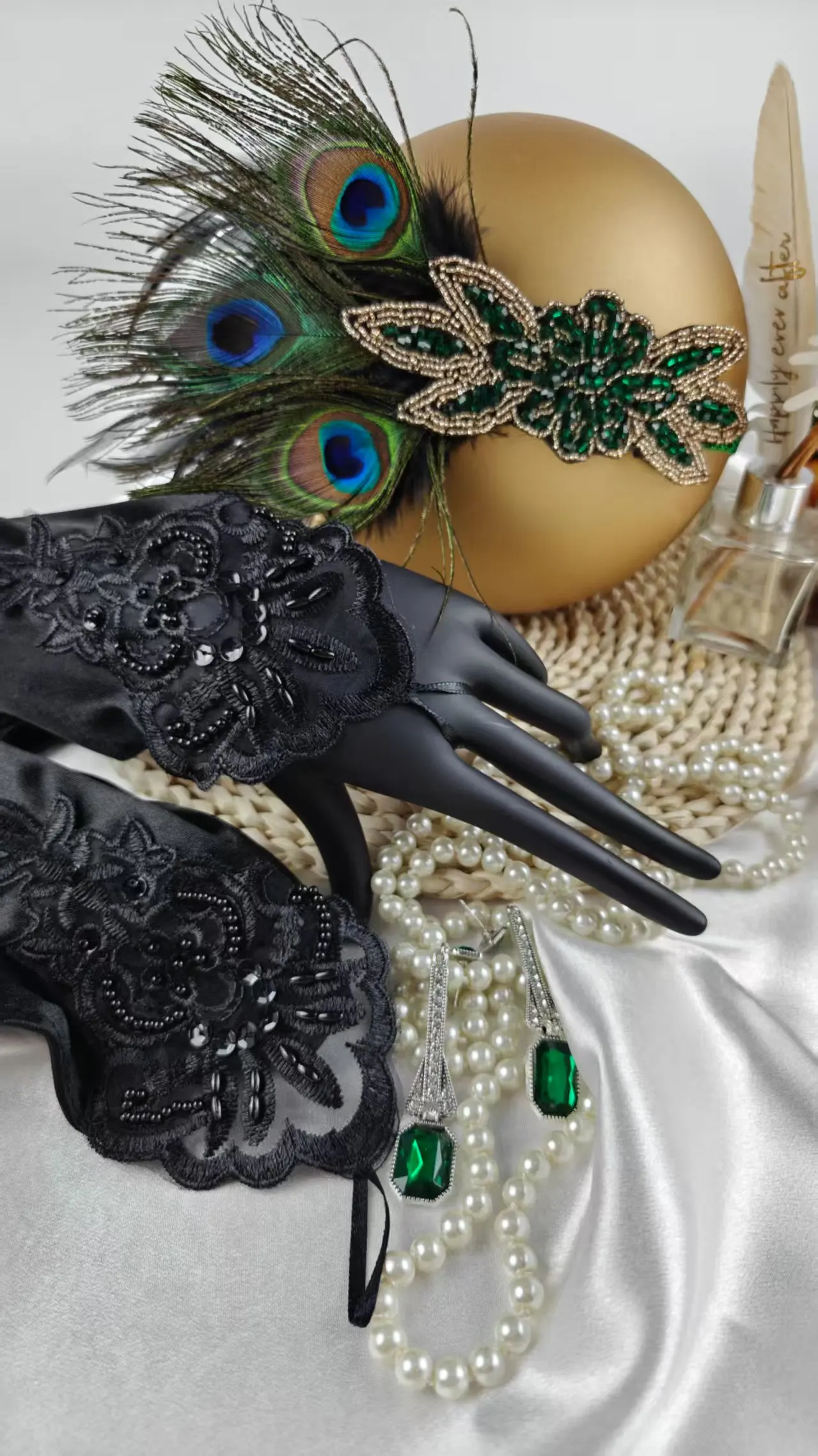 Wholesale Feather 1920s Flapper Headband - Gatsby Headpiece