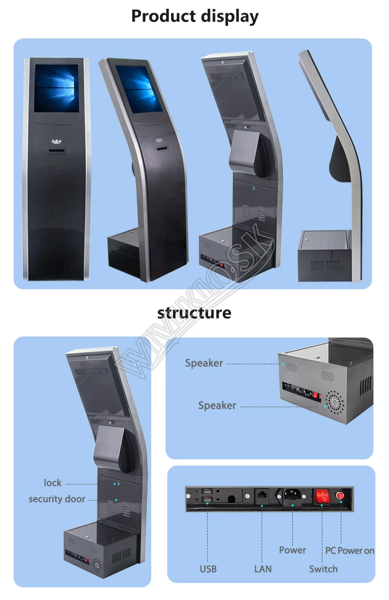 Bank/hospital Other Service Equipment Customer Waiting Token Number Ticket Dispenser Queue Management Display System