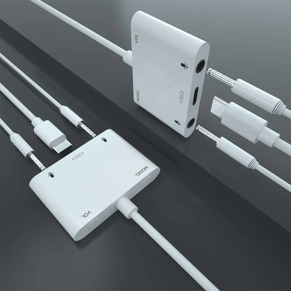 
 Высококачественный разветвитель звуковой карты USB C, аудиоадаптер 3 в 1 с Type C на 3,5 мм, аудиоадаптер  
