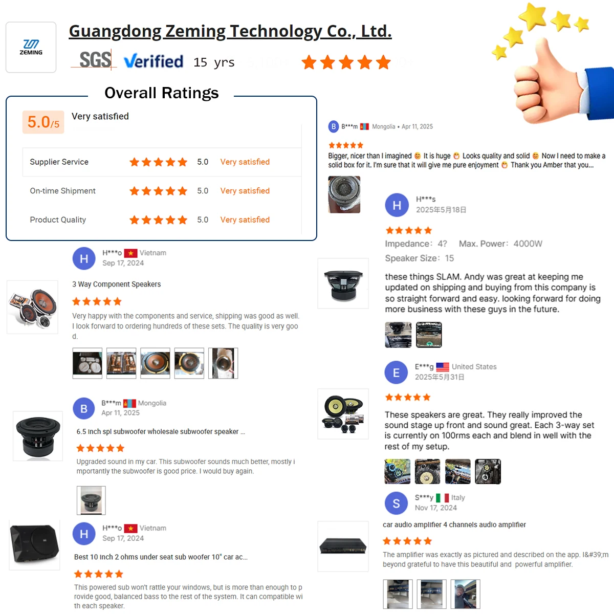 Zeming High Performance Spare Tire Subwoofer Powerful Bass 11 Inch  Car Active Subwoofer