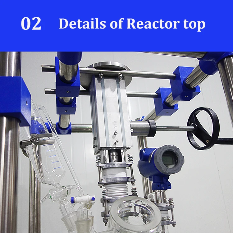 lab chemical jacketed glass reactor vessel for laboratory use manufacture